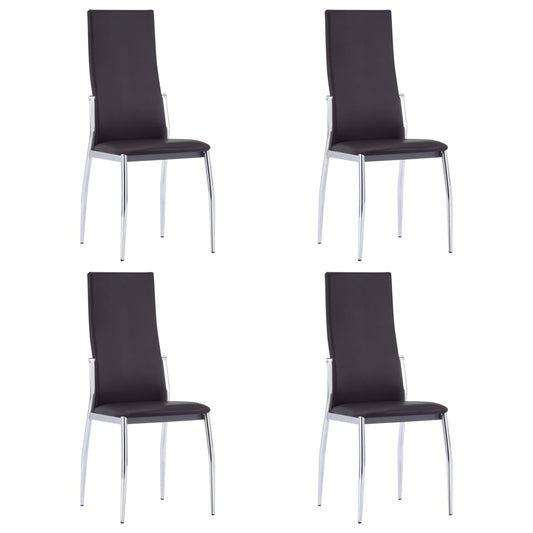 Dining Chairs 4 pcs Brown Faux Leather at Willow and Wine!