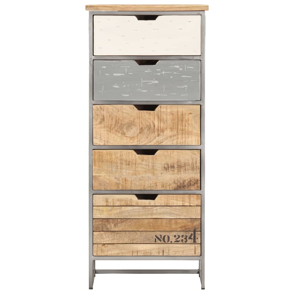 vidaXL Drawer Cabinet 45x30x105 cm Solid Mango Wood