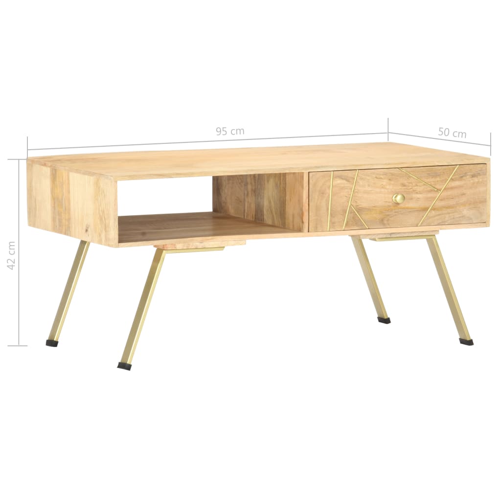 vidaXL Coffee Table 95x50x42 cm Solid Mango Wood