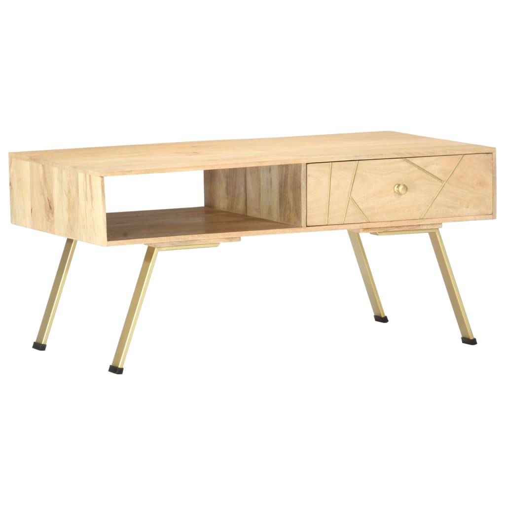 vidaXL Coffee Table 95x50x42 cm Solid Mango Wood