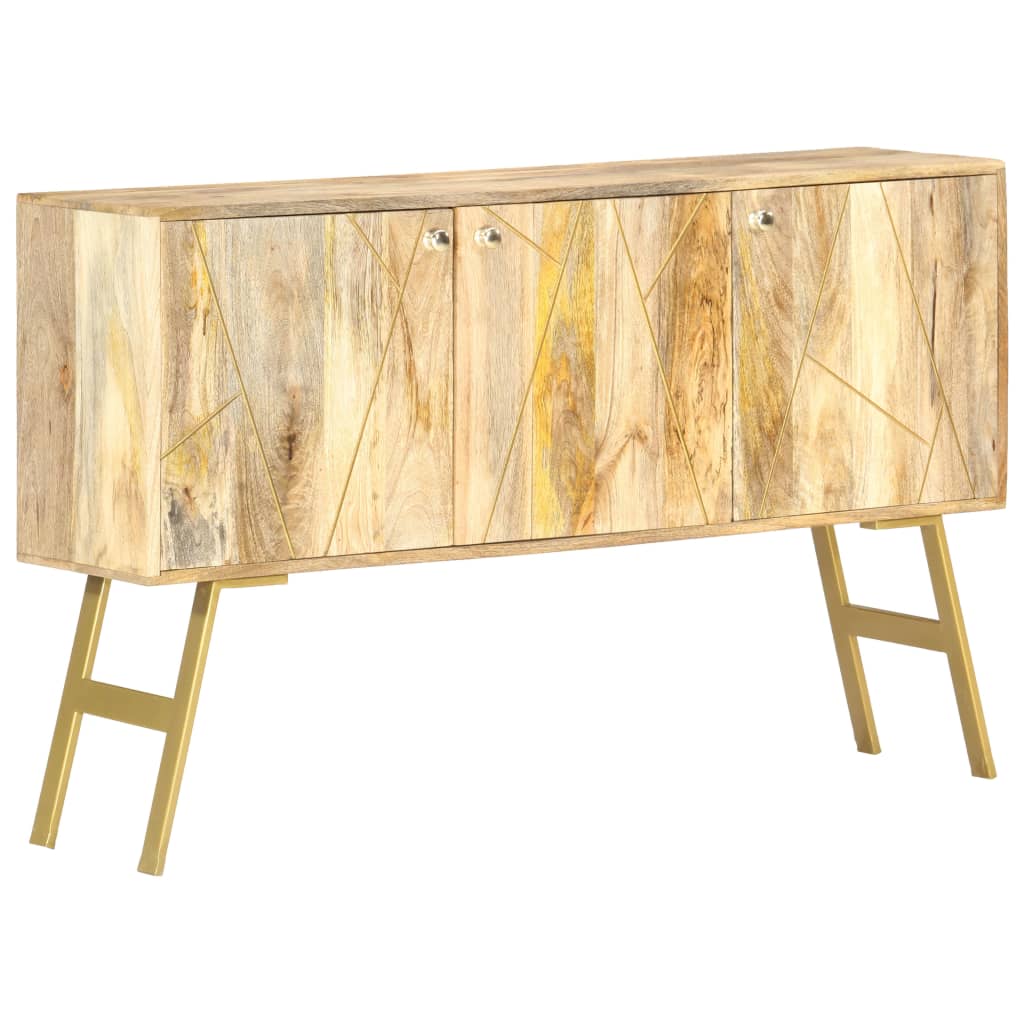 vidaXL Sideboard 118x30x75 cm Solid Mango Wood