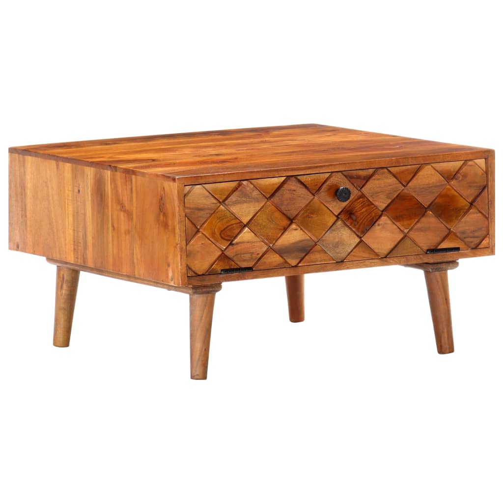 vidaXL Coffee Table 68x68x38 cm Solid Acacia Wood