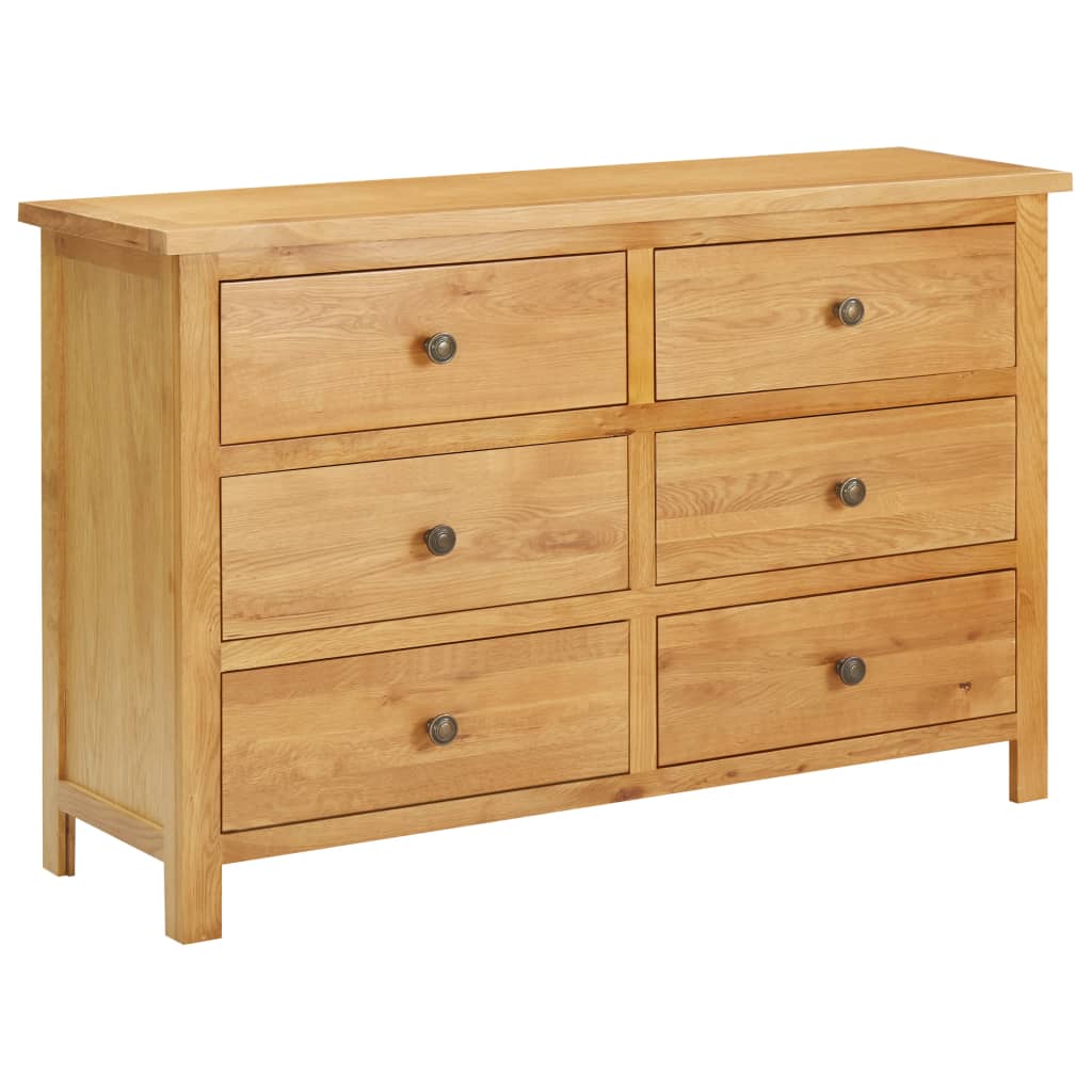 vidaXL Chest of Drawers 105x33.5x73 cm Solid Oak Wood