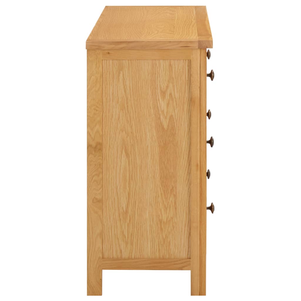 vidaXL Chest of Drawers 105x33.5x73 cm Solid Oak Wood