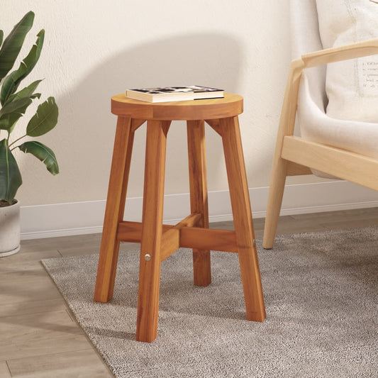 vidaXL Stool Brown 38x38x45 cm Round Solid Wood Acacia at Willow and Wine!