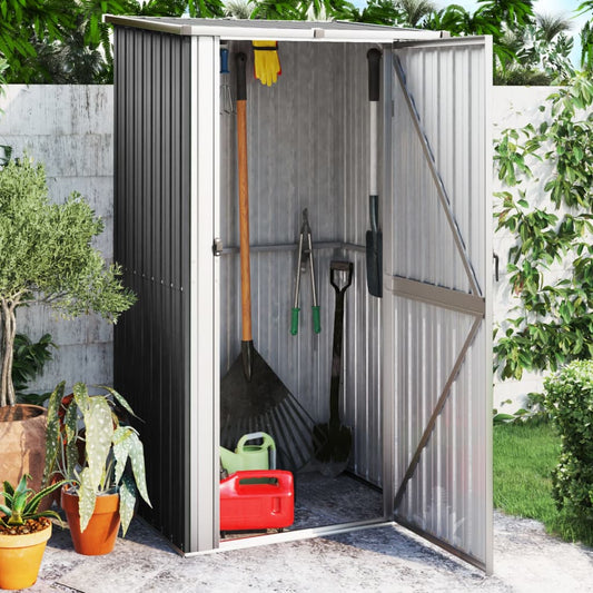 garden-shed-anthracite-118-5x97x209-5-cm-galvanised-steel At Willow and Wine