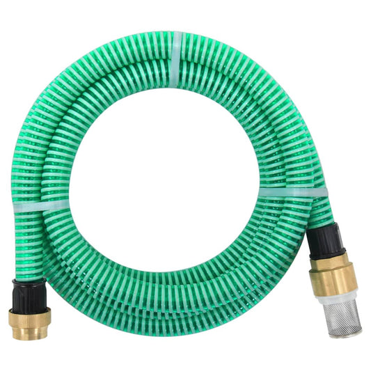 suction-hose-with-brass-connectors-green-1-1-3-m-pvc At Willow and Wine