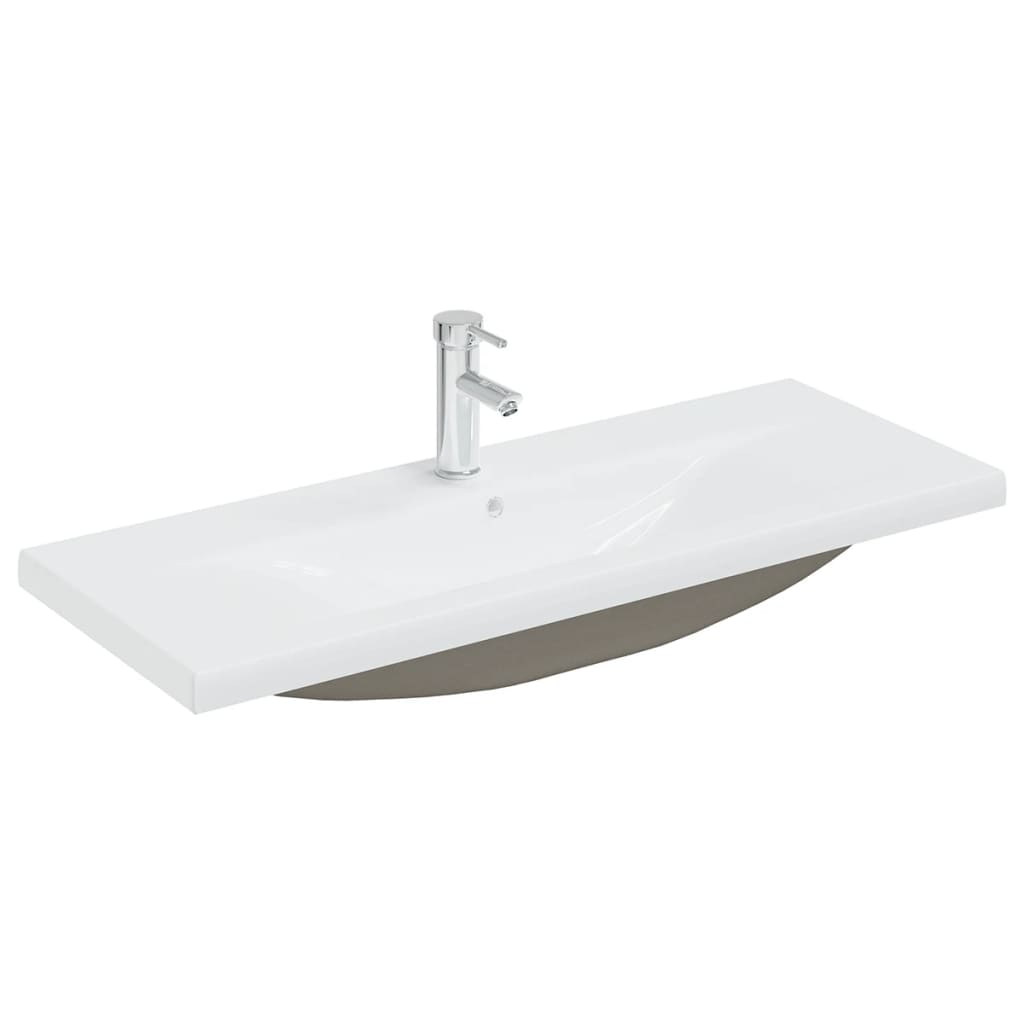 vidaXL Sink Cabinet with Built-in Basin Concrete Grey Engineered Wood