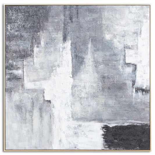 hand-painted-black-and-white-layered-abstract-paintingat Willow and Wine!