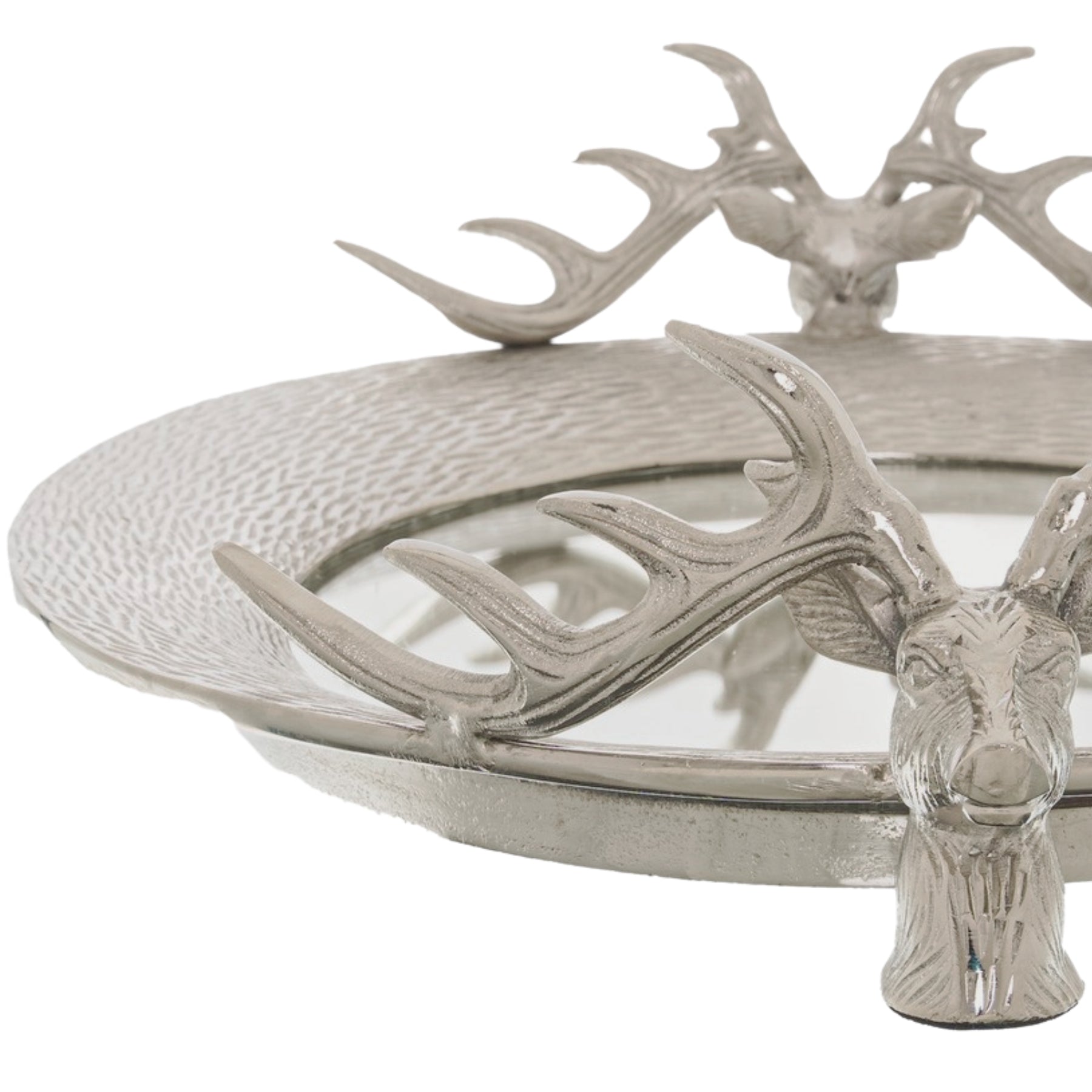 large-mirrored-tray-with-stag-headsat Willow and Wine!