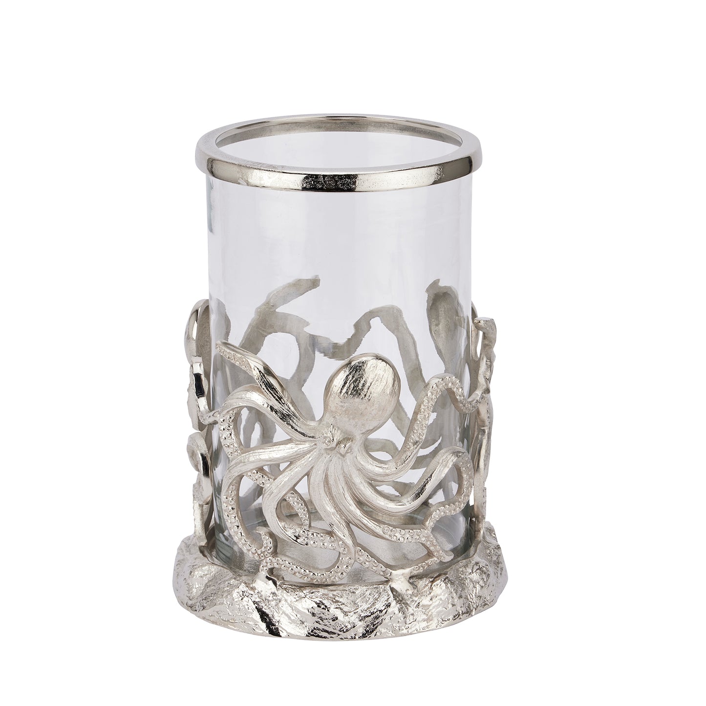 silver-octopus-candle-hurricane-lanternat Willow and Wine!