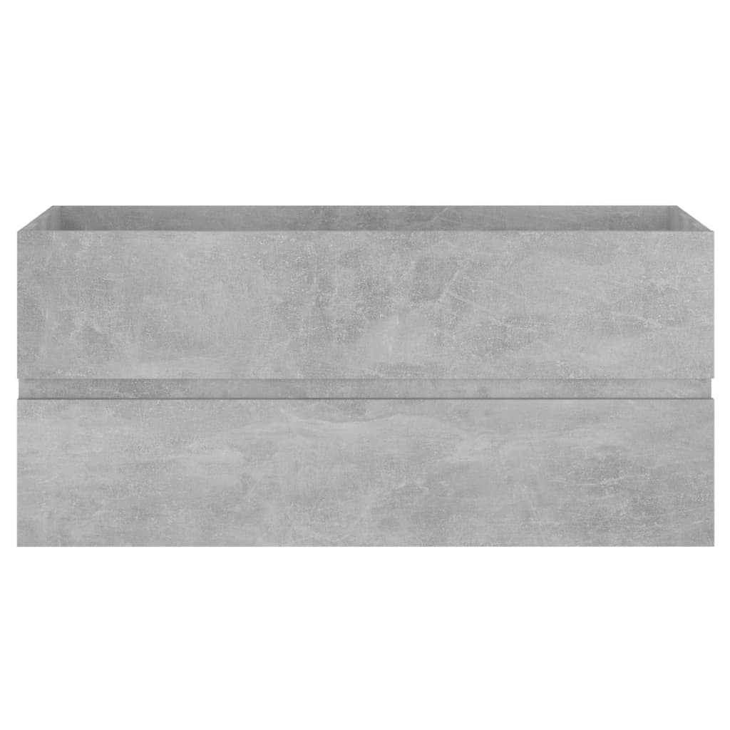 vidaXL Sink Cabinet with Built-in Basin Concrete Grey Engineered Wood