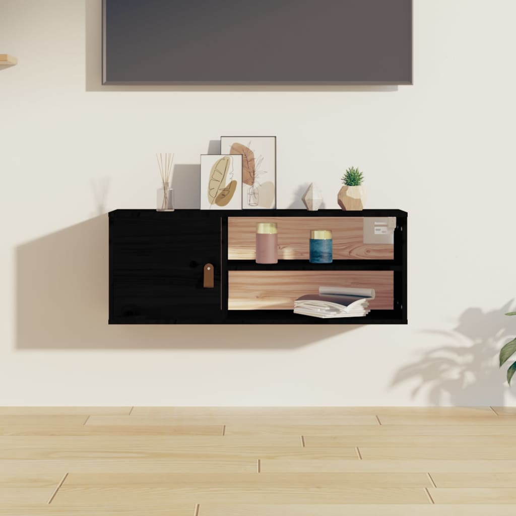 vidaXL Wall Cabinet 80x30x30 cm Solid Wood Pine