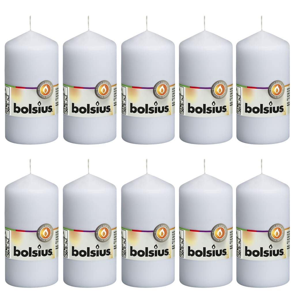 Bolsius Pillar Candles 8 pcs 130x68 mm Wine Red