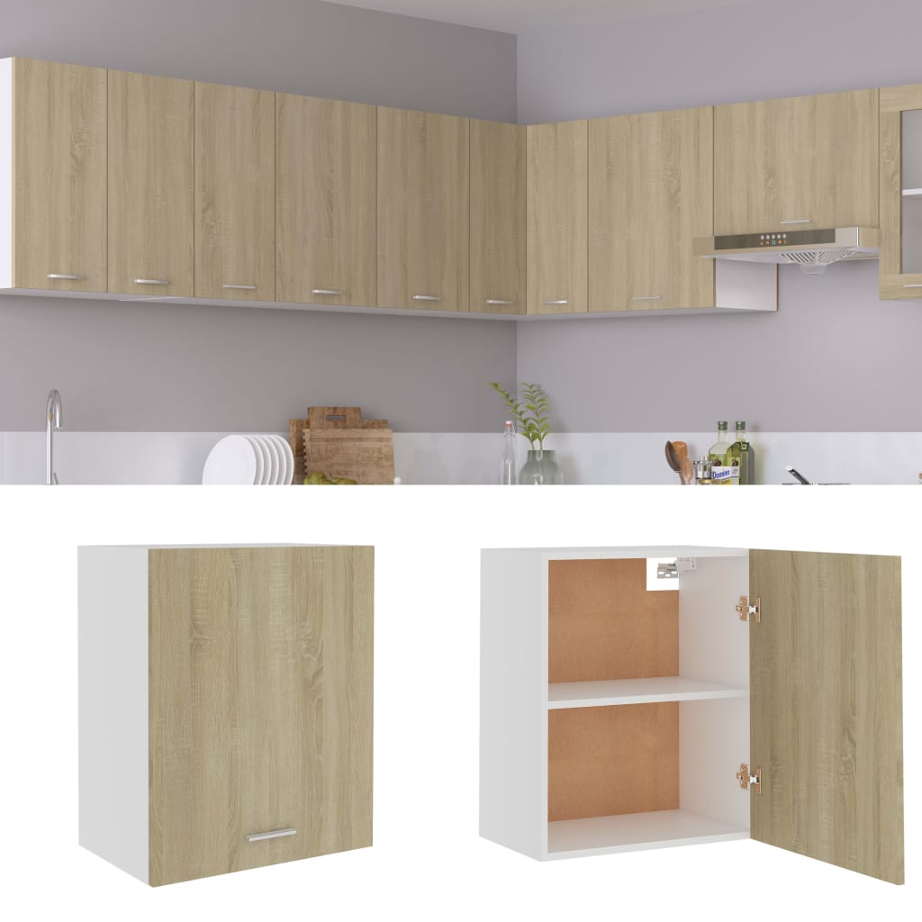 vidaXL Hanging Cabinet Sonoma Oak 50x31x60 cm Engineered Wood