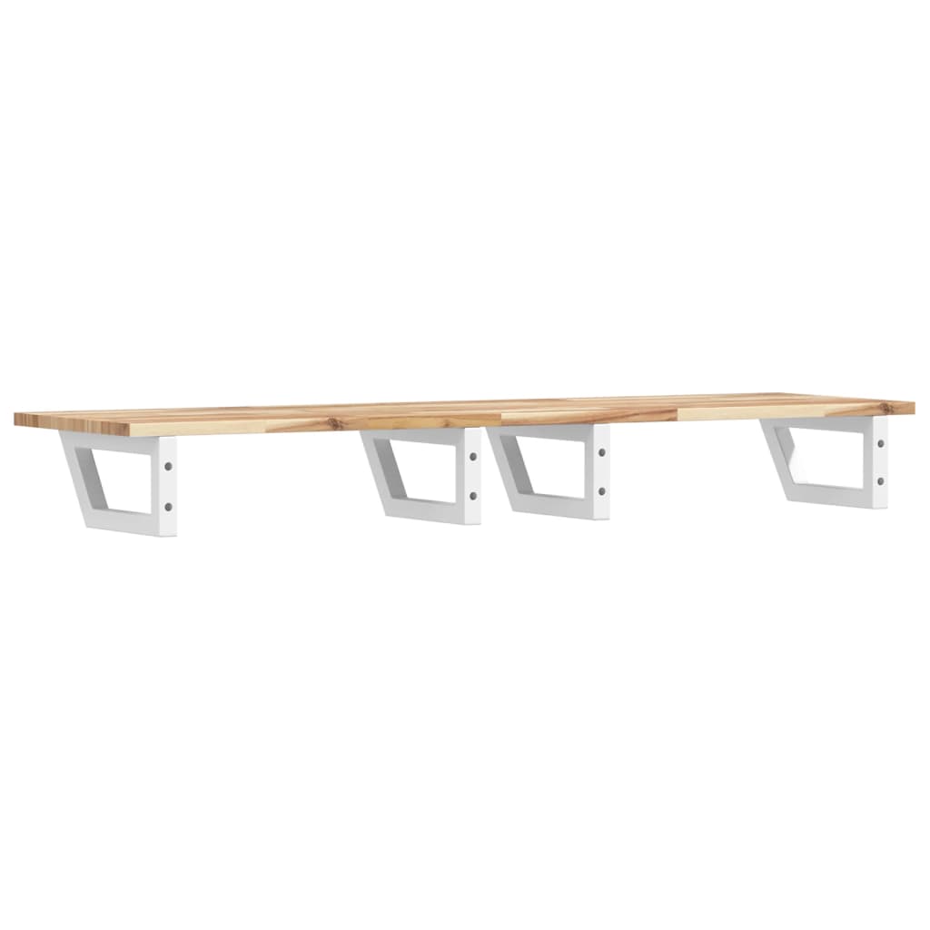 vidaXL Basin Shelf Wall Mounted Steel and Solid Wood Acacia