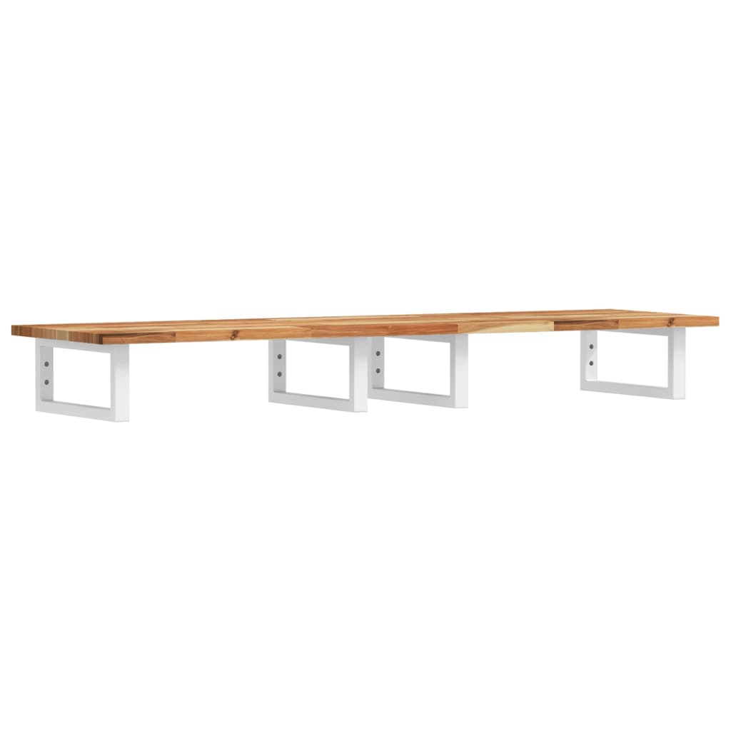 vidaXL Basin Shelf Wall Mounted Steel and Solid Wood Acacia