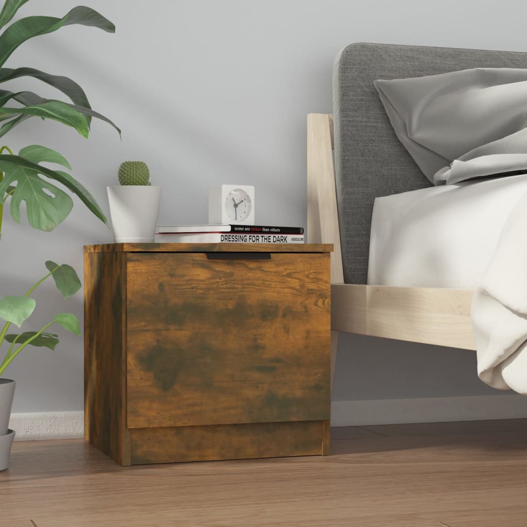 vidaXL Bedside Cabinet Smoked Oak 40x39x40 cm