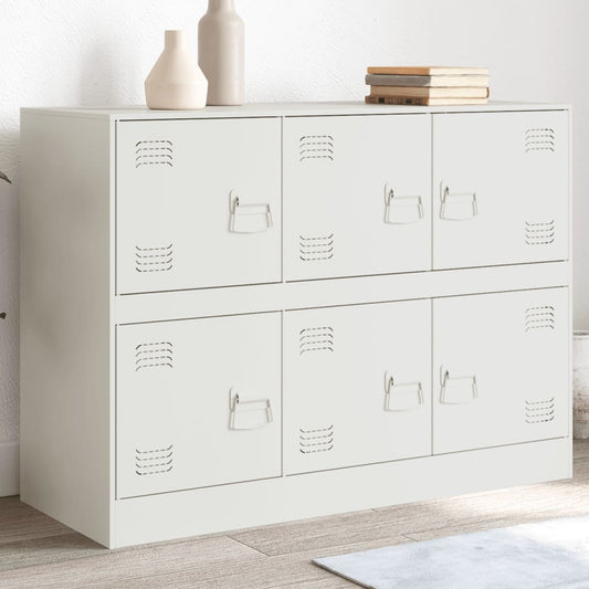 vidaXL Sideboard White 99x39x73 cm Steel