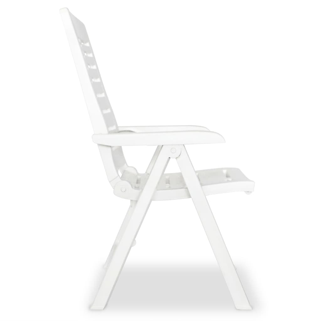 5 Piece Outdoor Dining Set Plastic White at Willow and Wine