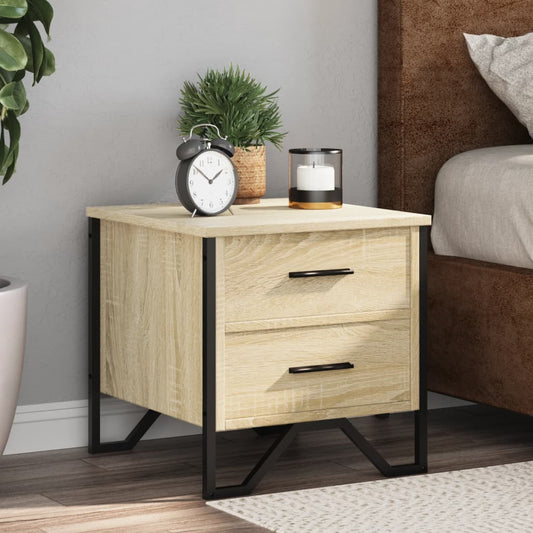 vidaXL Bedside Cabinets 2 pcs Sonoma Oak 40x41x40 cm Engineered Wood