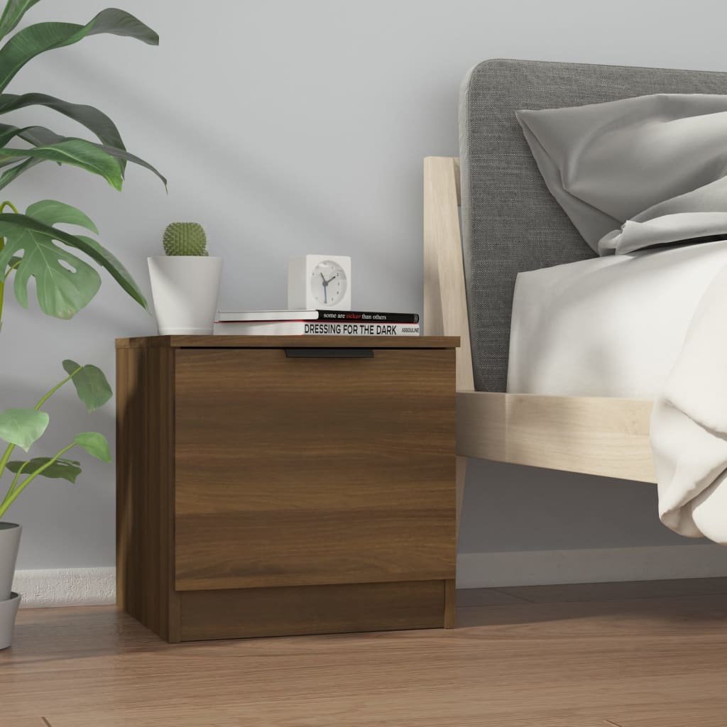 vidaXL Bedside Cabinet Smoked Oak 40x39x40 cm