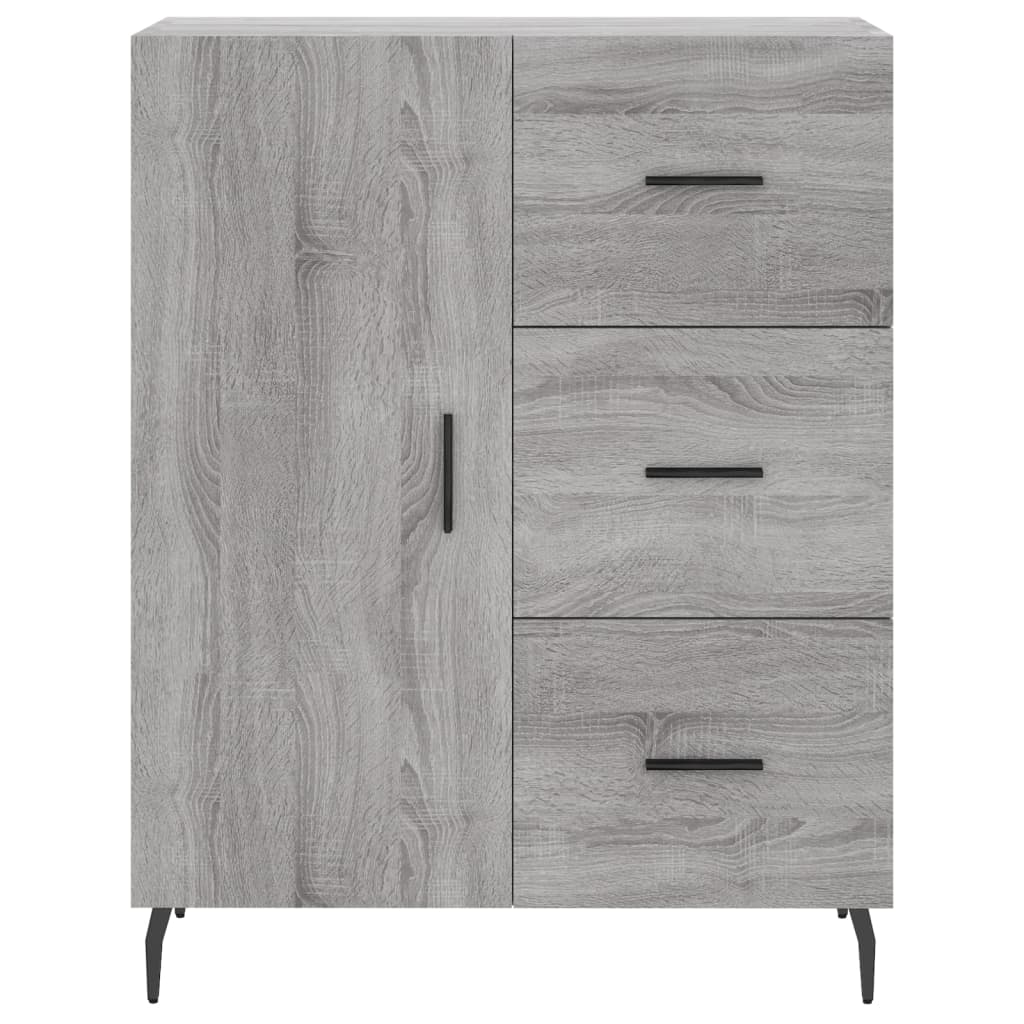 vidaXL Highboard Grey Sonoma 69.5x34x180 cm Engineered Wood