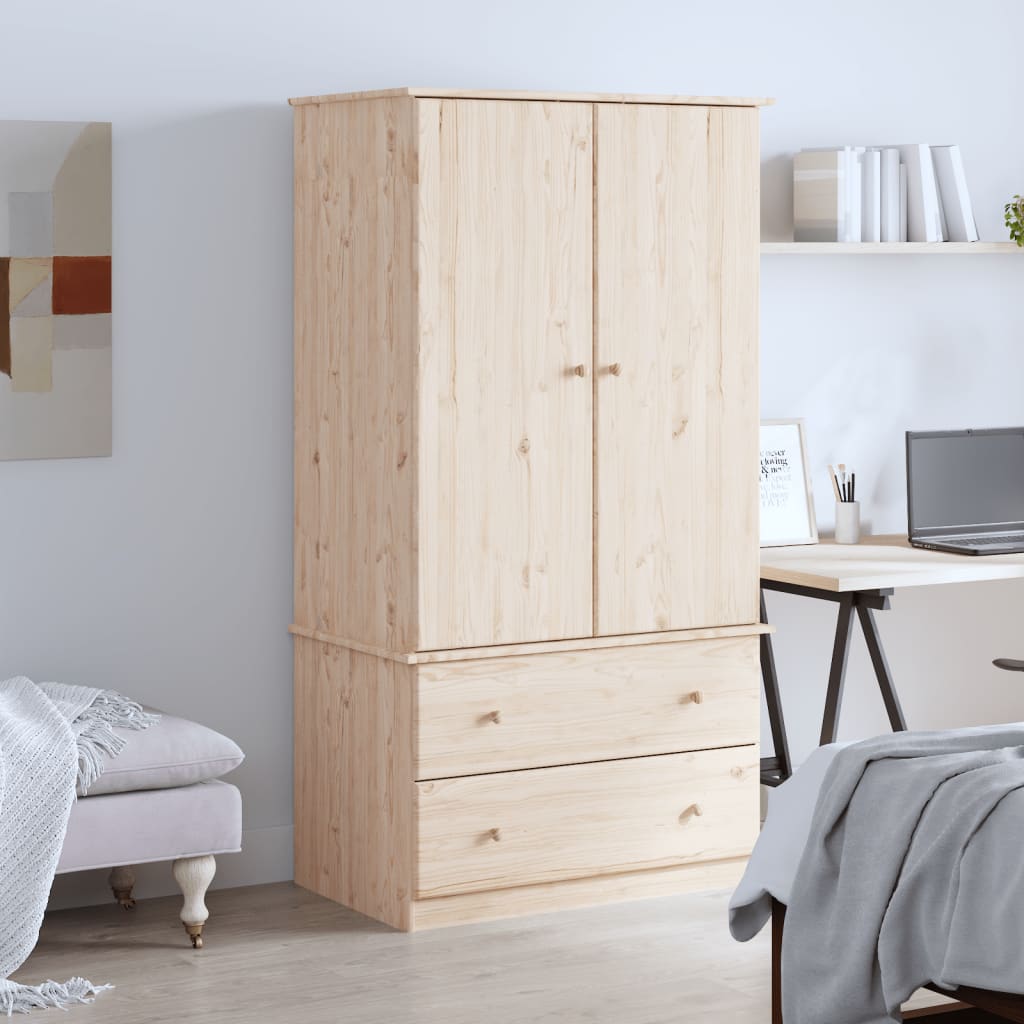 vidaXL Wardrobe ALTA 90x55x170 cm Solid Wood Pine