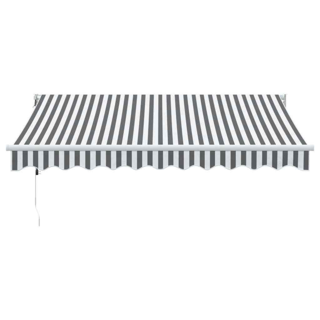 vidaXL Retractable Awning Anthracite and White 3x2.5 m Fabric&Aluminium