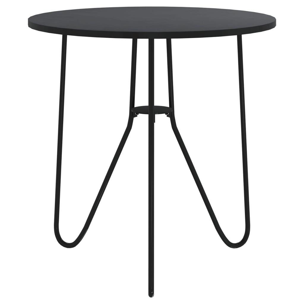 vidaXL Tea Table Black 48 cm MDF and Iron