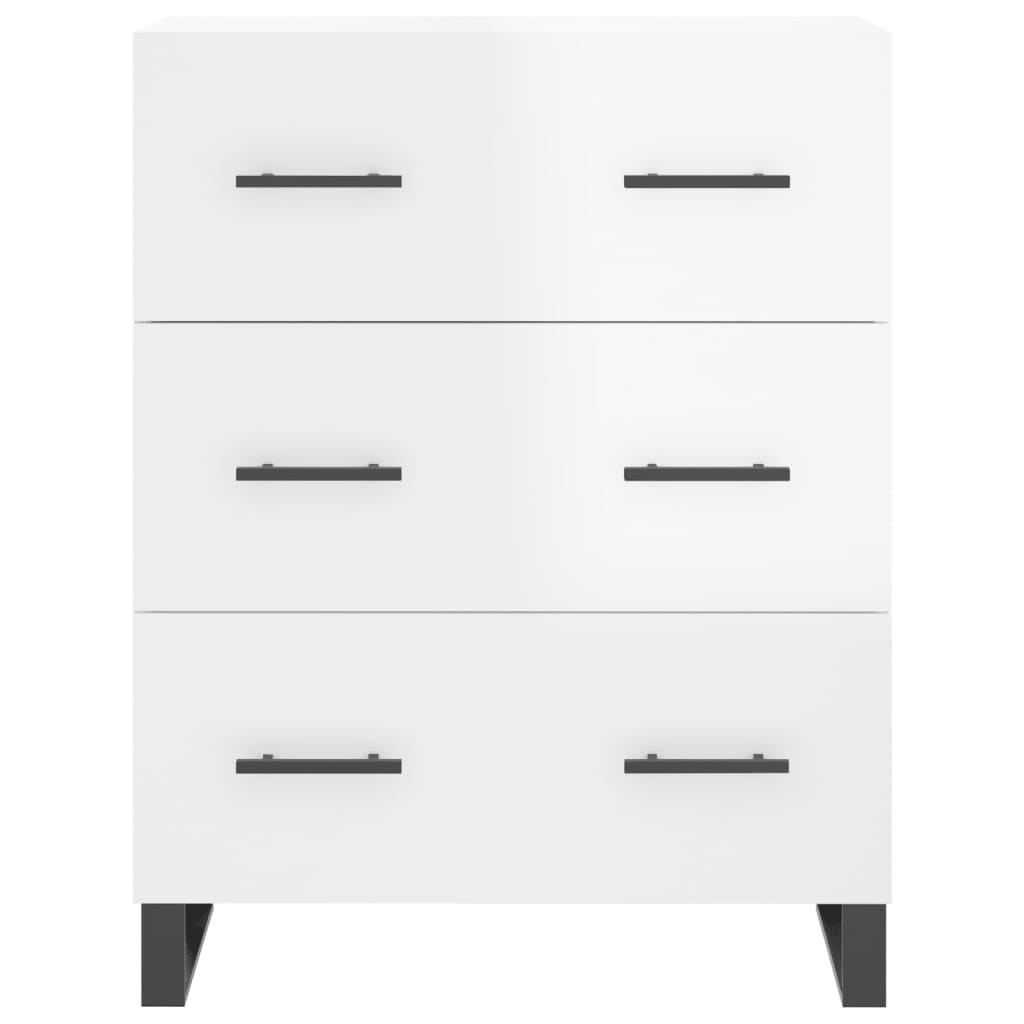 vidaXL Highboard High Gloss White 69.5x34x180 cm Engineered Wood