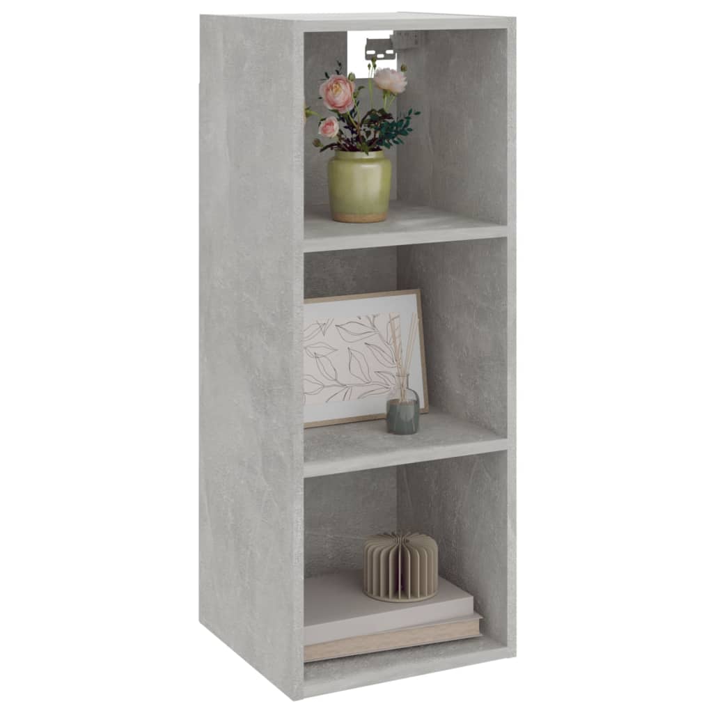 vidaXL Wall Cabinet Concrete Grey 34.5x32.5x90 cm Engineered Wood