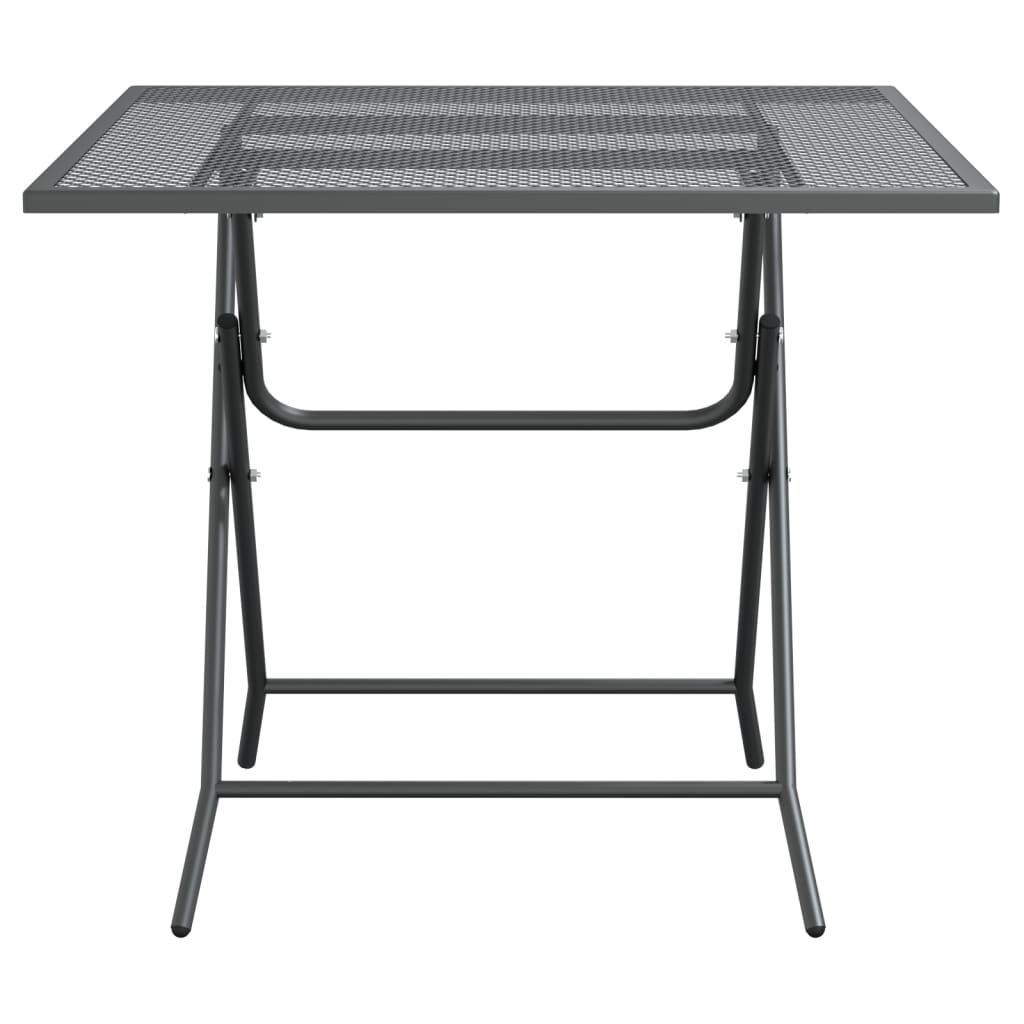 vidaXL Garden Table 80x80x72 cm Expanded Metal Mesh Anthracite