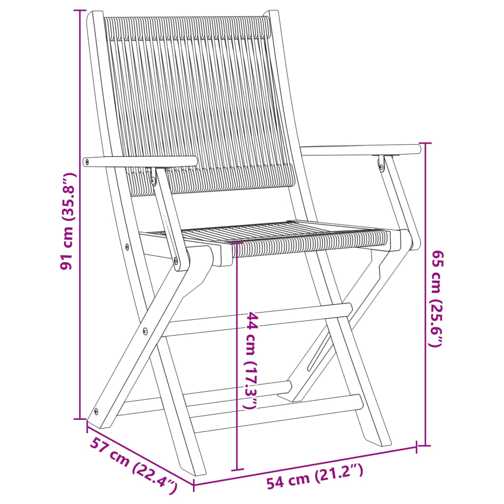 vidaXL 5 Piece Garden Dining Set Black Polypropylene and Solid Wood