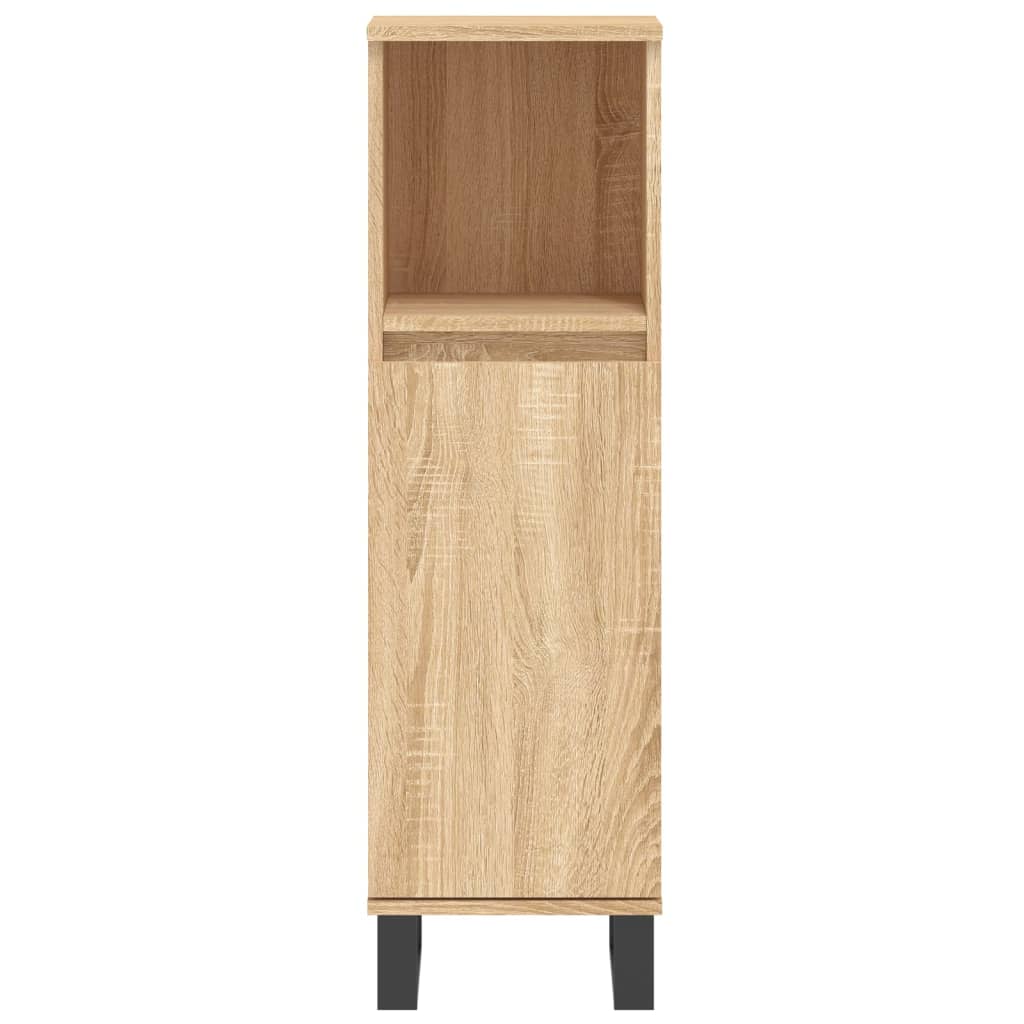 vidaXL Bathroom Cabinet Sonoma Oak 30x30x100 cm Engineered Wood