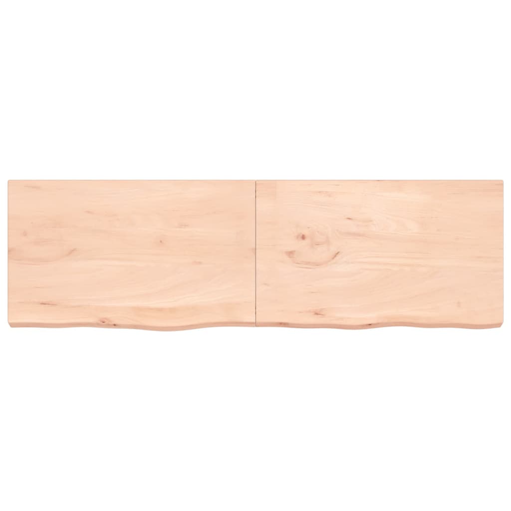 vidaXL Wall Shelf 200x60x(2-6) cm Untreated Solid Wood Oak