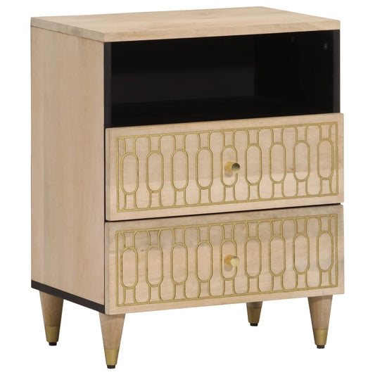 vidaXL Bedside Cabinet 50x33x60 cm Solid Wood Mango