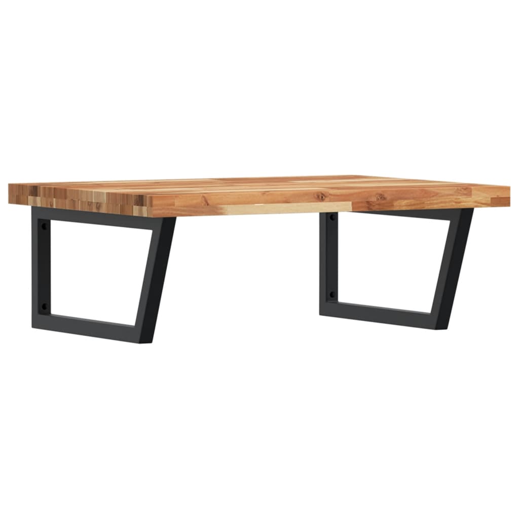 vidaXL Basin Shelf Wall Mounted Steel and Solid Wood Acacia