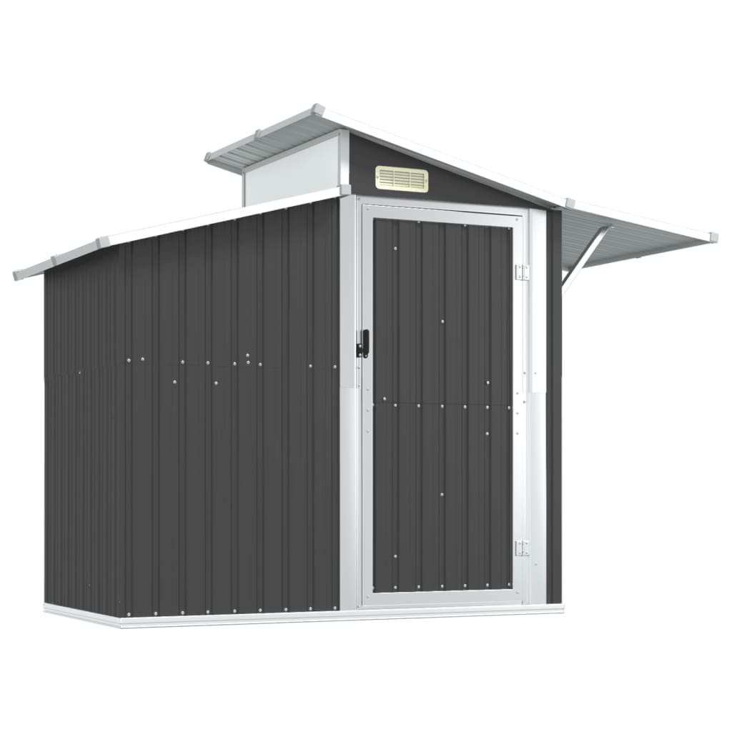 vidaXL Garden Shed Anthracite 270x130x208.5 cm Galvanised Steel