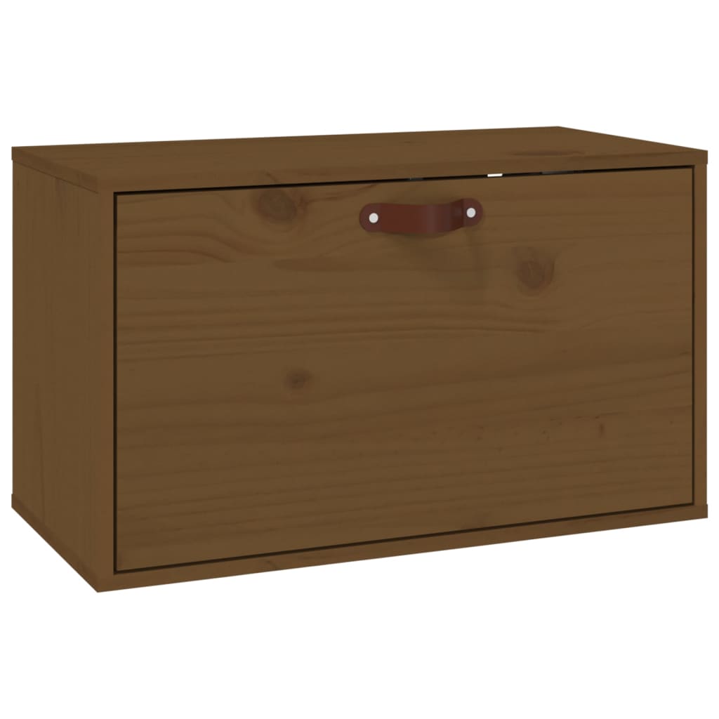 vidaXL Wall Cabinet Honey Brown 60x30x35 cm Solid Wood Pine