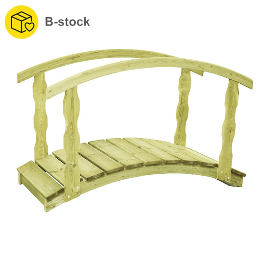 B-Stock Garden Bridge 170x74x105 cm Impregnated Solid Wood Pine Willow and Wine