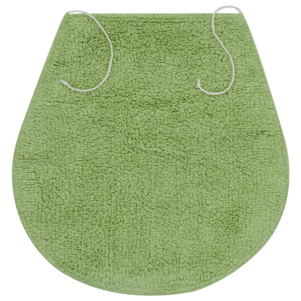 Bathroom Mat Set 3 Pieces Fabric Green at Willow and Wine