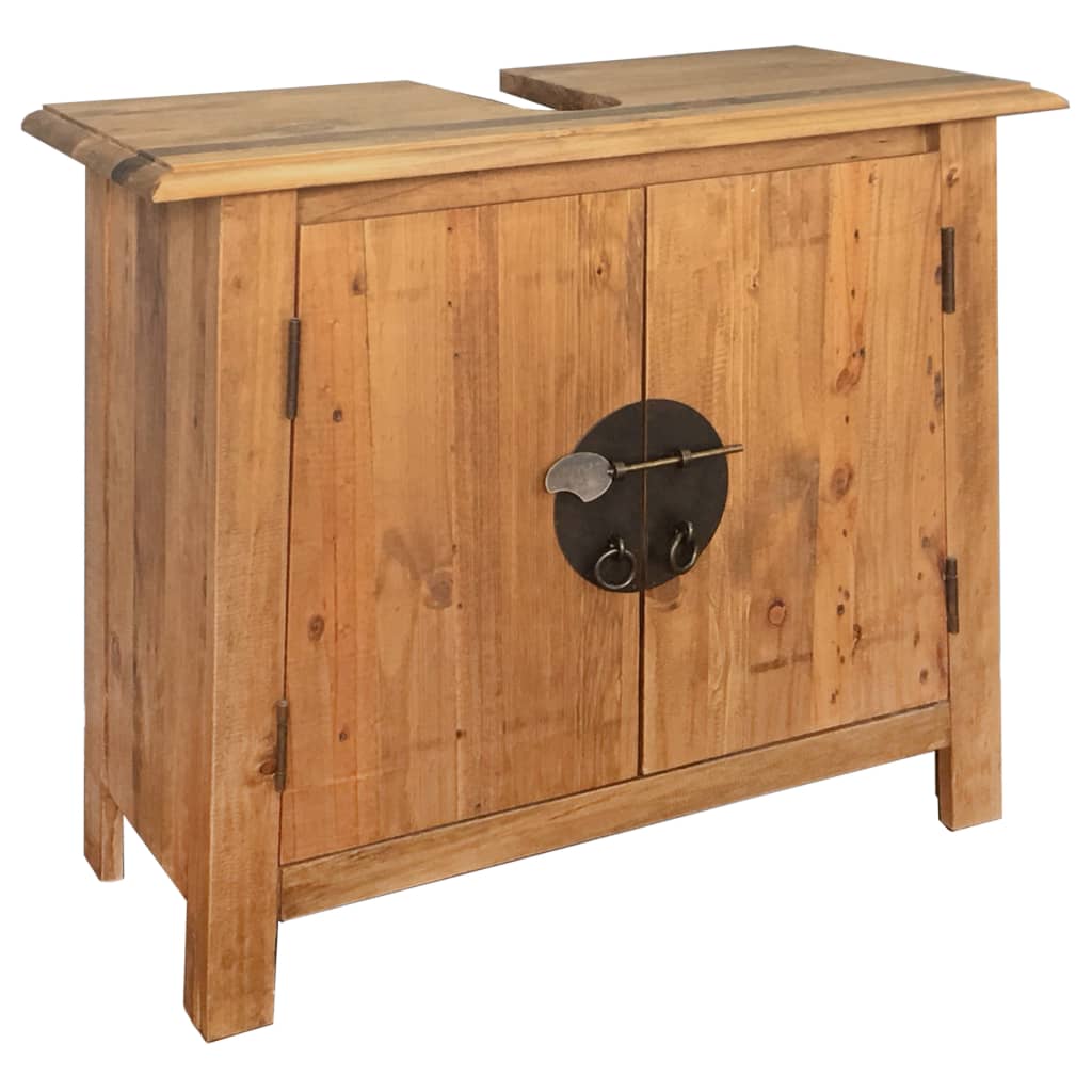 Bathroom Vanity Cabinet Solid Pinewood 70x32x63 cm Willow and Wine