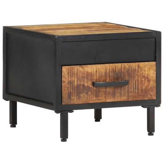 Bedside Cabinet 40x40x35 cm Rough Mango Wood at Willow and Wine