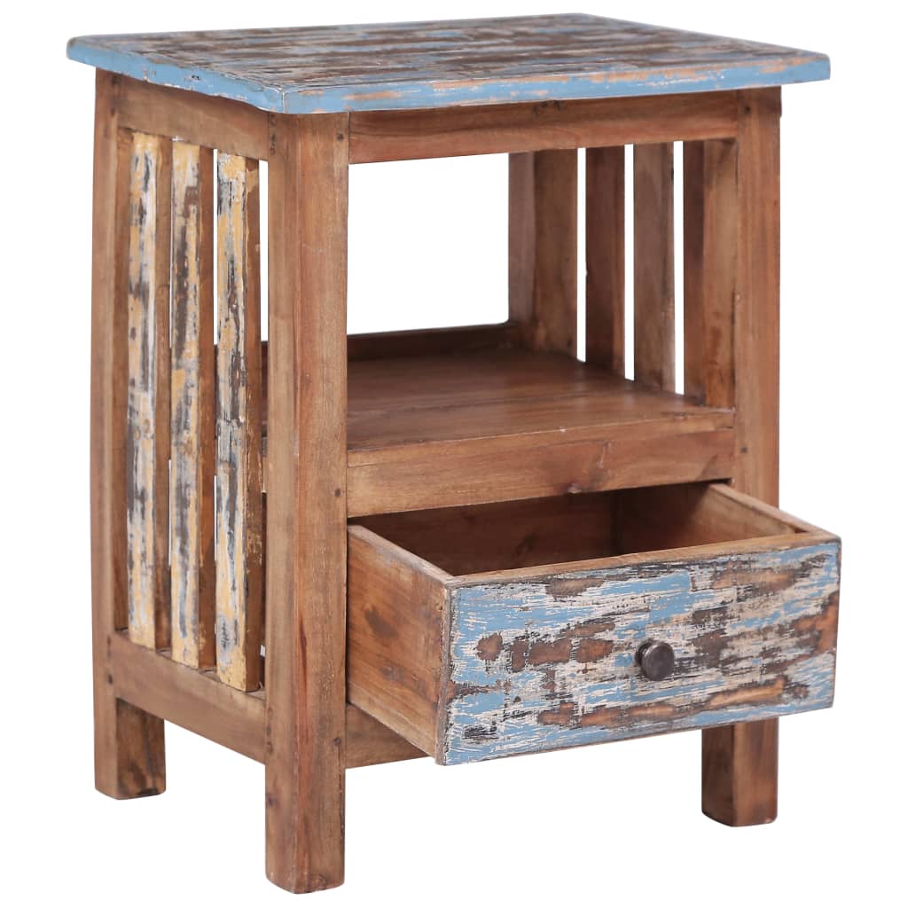 Bedside Cabinet 41x30x50 cm Solid Reclaimed Wood at Willow and Wine