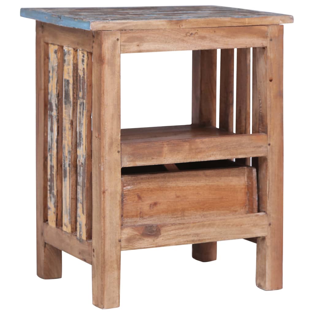 Bedside Cabinet 41x30x50 cm Solid Reclaimed Wood at Willow and Wine