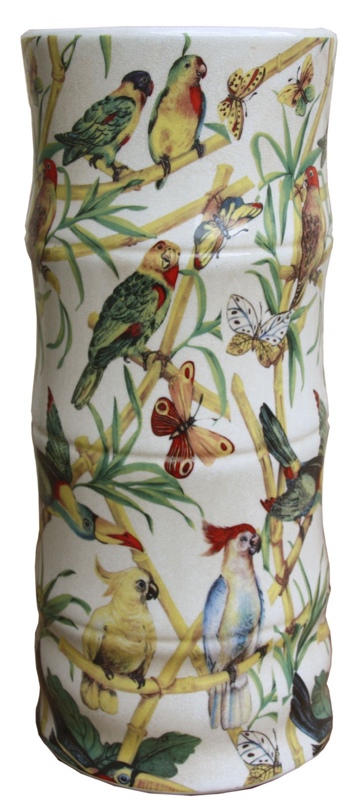 ceramic-umbrella-stand-bamboo-tropical-bird-designat Willow and Wine!