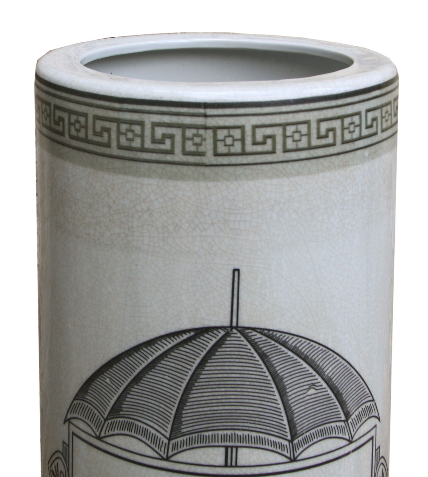 ceramic-umbrella-stand-monochrome-umbrella-printat Willow and Wine!