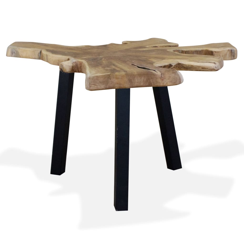 Coffee Table Genuine Teak 80x70x38 cm Willow and Wine