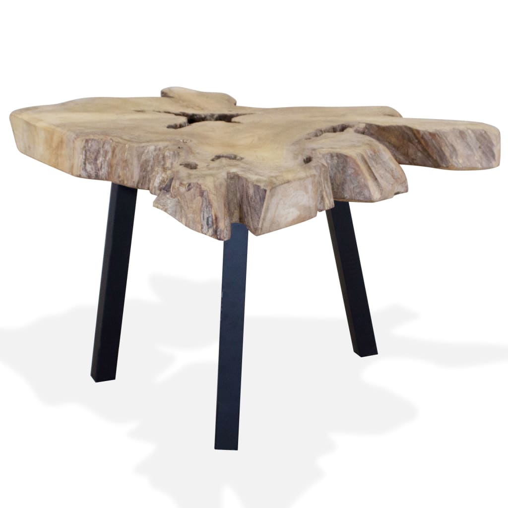 Coffee Table Genuine Teak 80x70x38 cm Willow and Wine